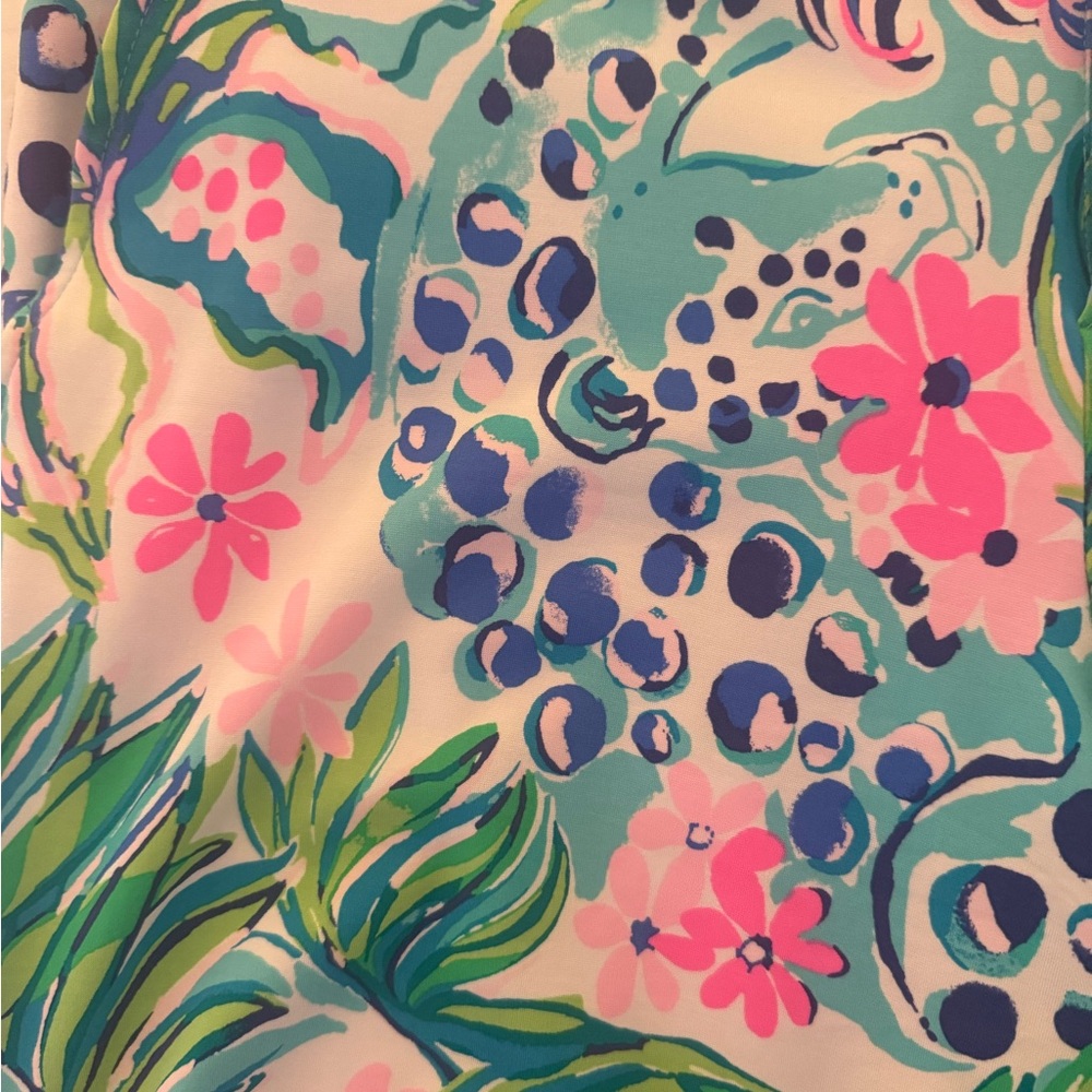 Lilly Pulitzer Blue and Pink Floral Women's Shorts - Picture 3 of 8